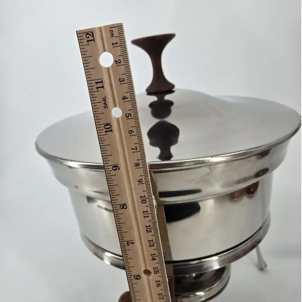 Mid Century Stainless Chafing Dish All Pieces Earnest Sohn Creations Etco